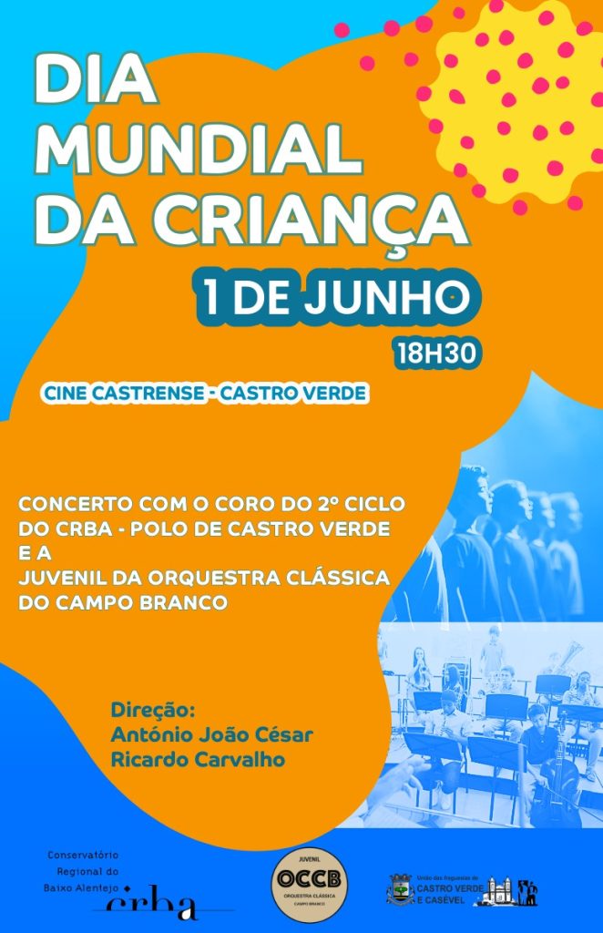 Cartaz concerto dia 1 de junho - Dia Mundial da Criança